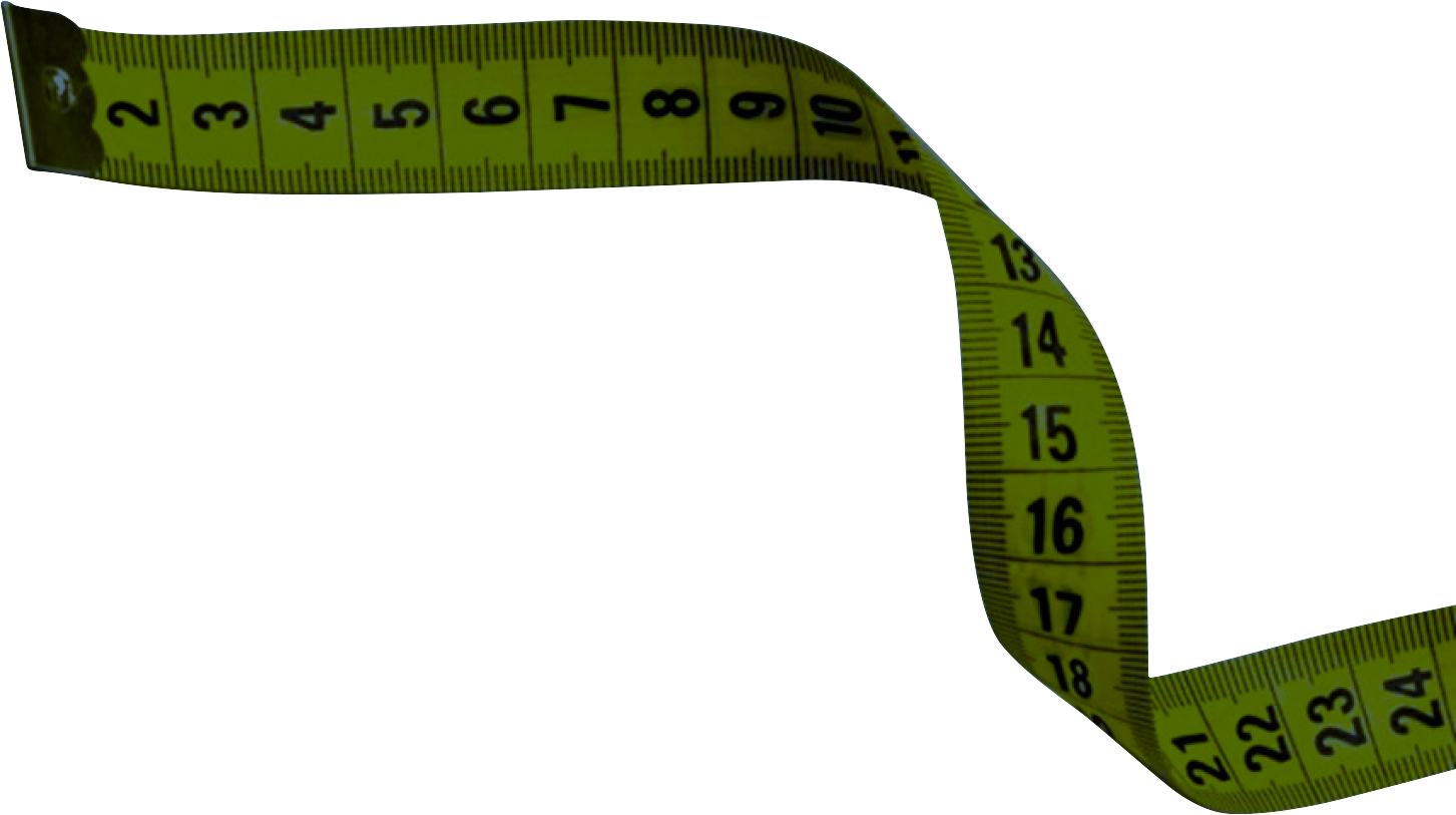 Yellow soft measuring tape.